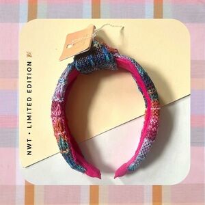 🏷️🆕🎉 pink & purple colorful threaded knotted headband